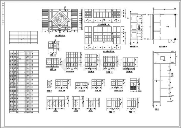 整套学院楼建筑施工图CAD-图一