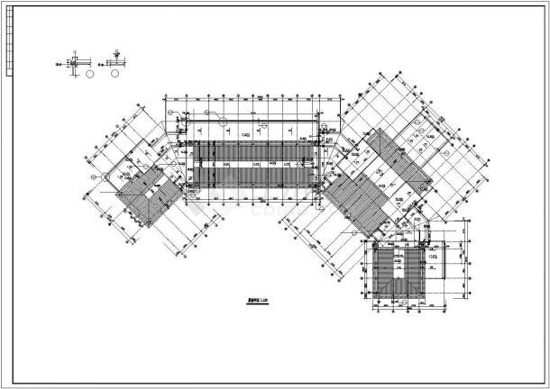 整套学院楼建筑施工图CAD-图二