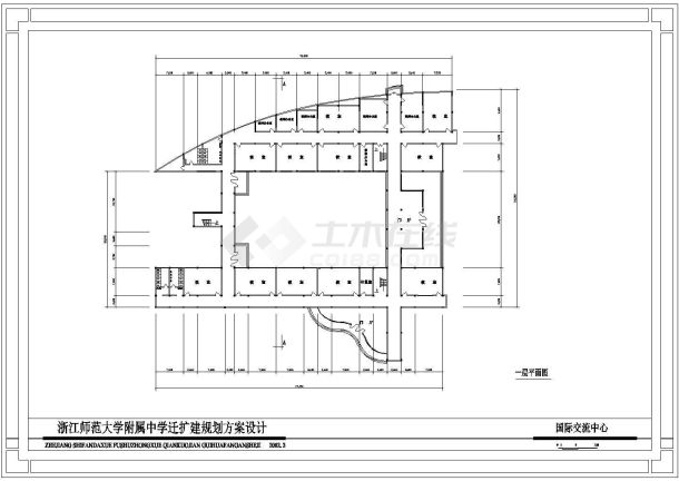 金华二中教学楼建筑施工图纸-图一