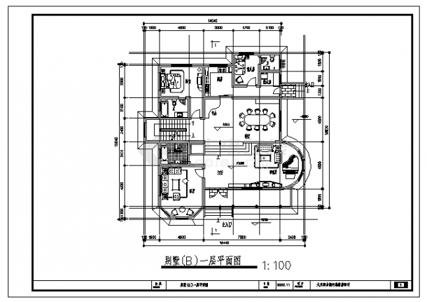 二层带地下室大足群力新村集资房建筑施工cad图(带效果图，共六张)-图二