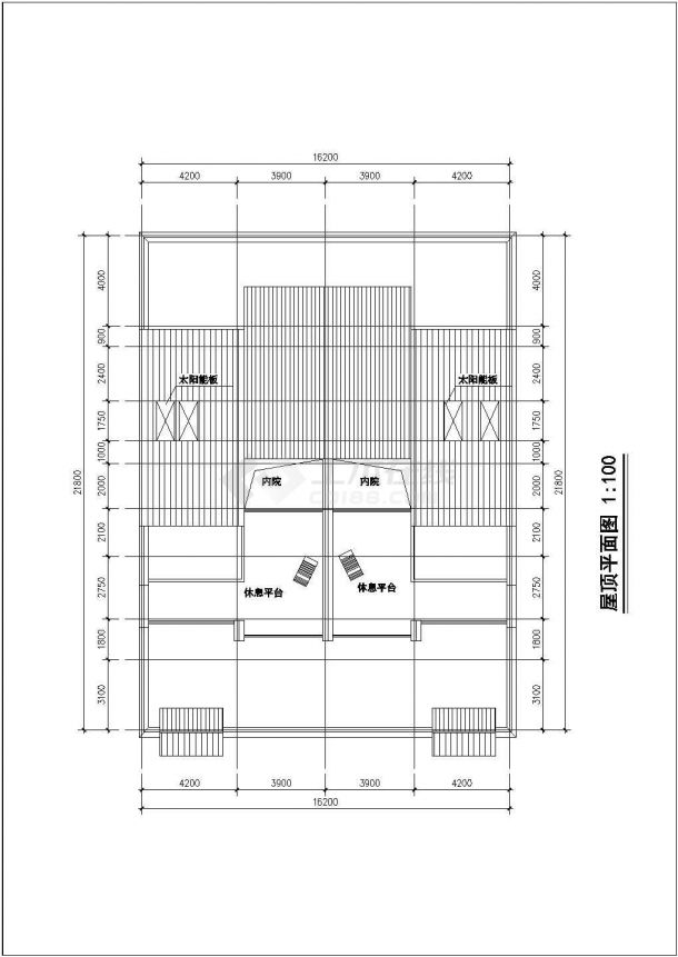 270平米三层砖混结构双拼式单体别墅建筑设计CAD图纸（3套方案）-图一