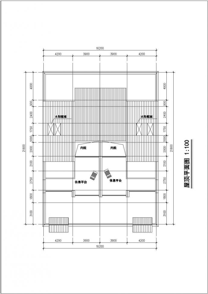 270平米三层砖混结构双拼式单体别墅建筑设计CAD图纸（3套方案）_图1