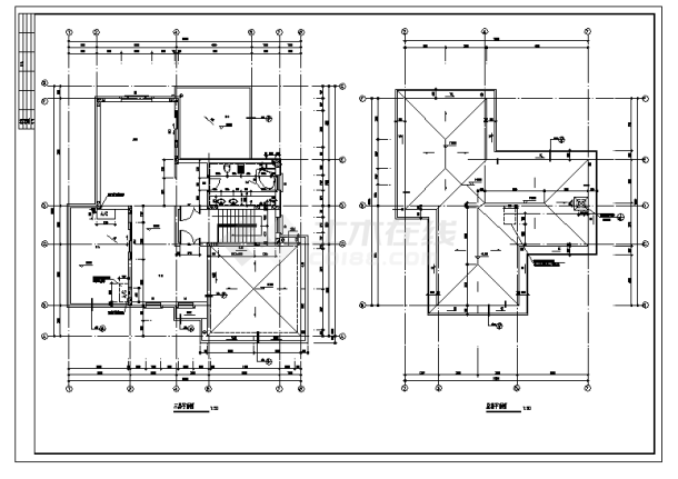 477平方米某三层别墅建筑施工cad图(带效果图，共五张)-图一