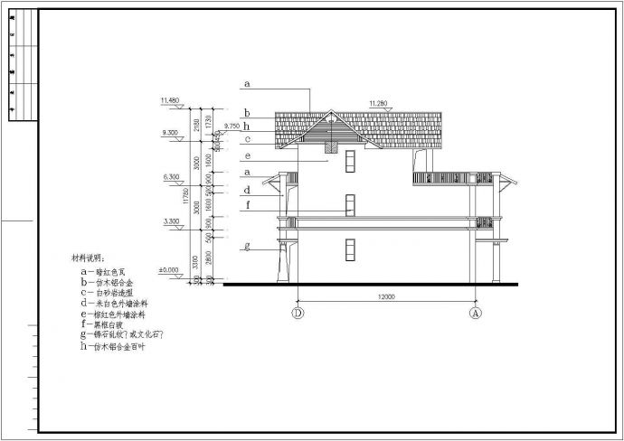 东南亚风格别墅建筑施工CAD图_图1