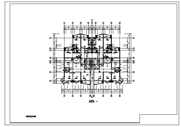 某十八层公寓建筑施工cad图，共十八张-图一