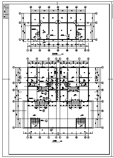 某市三层带地下室别墅建筑施工cad图，共八张-图二