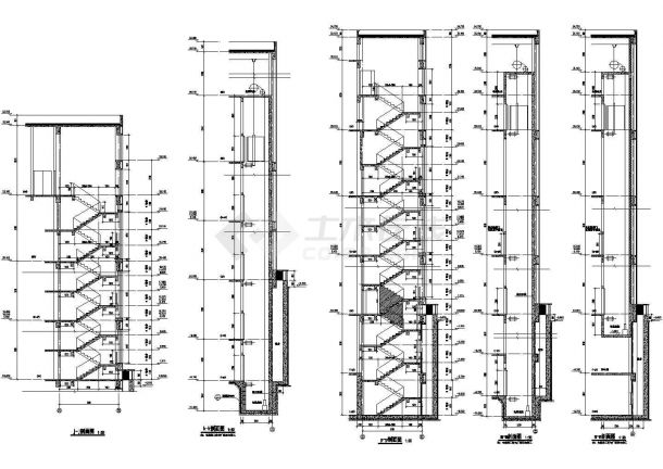 沈阳市某大型商场内部电梯建筑设计CAD施工图-图一