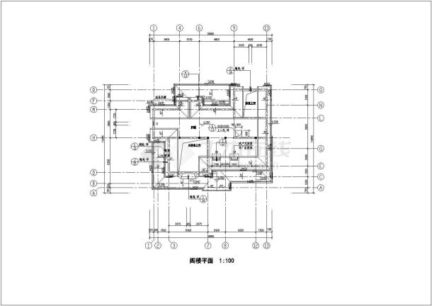 欧式风格豪华别墅建筑方案图纸-图一