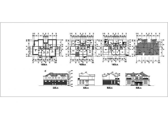 二层小型别墅全套建筑设计施工图_图1