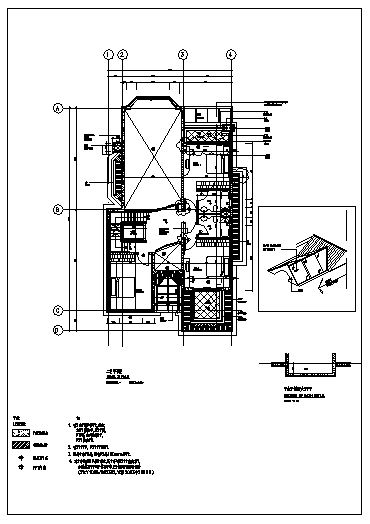 三层豪华别墅建筑施工cad图(带效果图，共七张)-图二