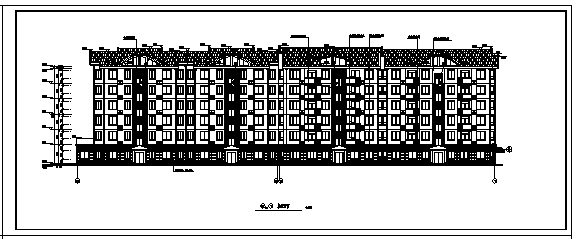六层带阁楼住宅建筑施工cad图(含五套设计图，十四张)-图一