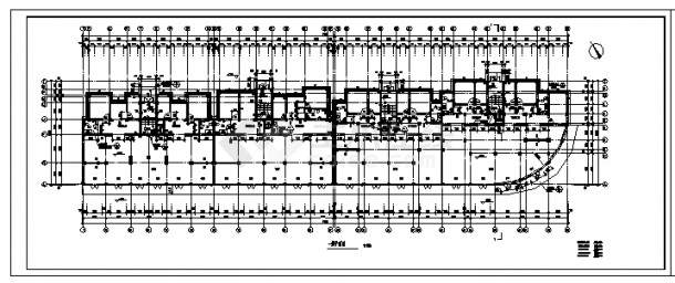 六层带阁楼住宅建筑施工cad图(含五套设计图，十四张)-图二