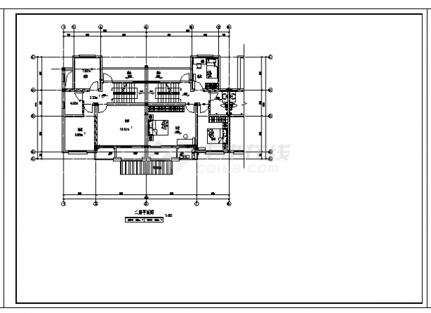 三层带半地下室居住小区A型别墅建施cad图，共十张-图一