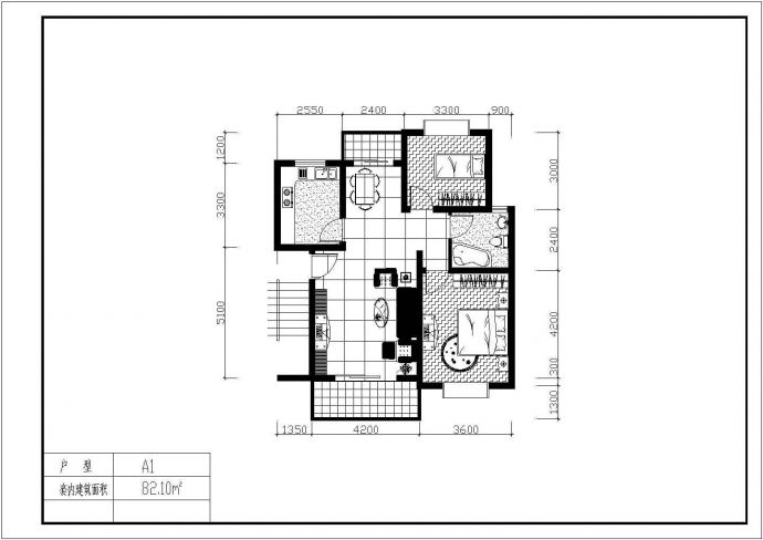 万科翡翠甲地小区经典户型建筑设计CAD图纸_图1