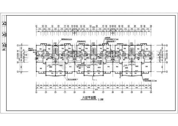 安徽省九龙园多层住宅楼整体施工设计CAD图纸-图二