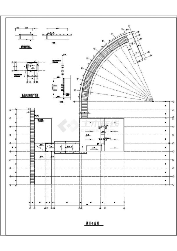 江苏省南通市某街道快捷酒店全套施工设计CAD图纸-图一