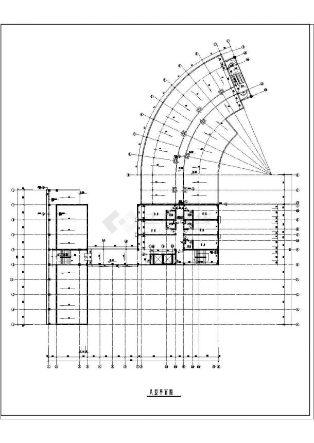 江苏省南通市某街道快捷酒店全套施工设计CAD图纸-图二