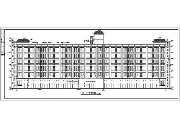 湖北省荆门市某四星级酒店设计方案建筑CAD图纸-图二