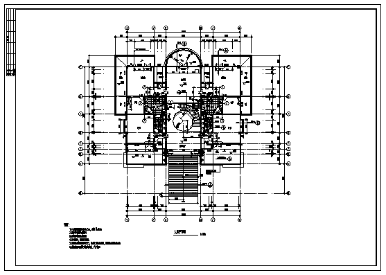 1979平方米二层带地下室休闲别墅建筑施工cad图，共十九张_图1
