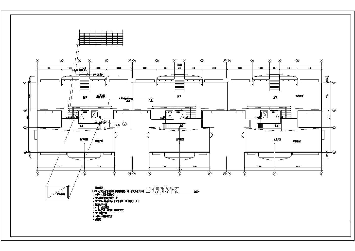 某框架结构高层一梯4户型住宅楼设计cad建筑方案图