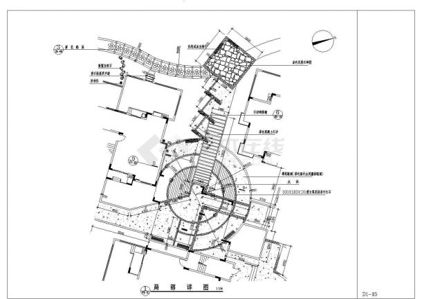 某工业园区内景观广场小品设计cad全套施工图-图二
