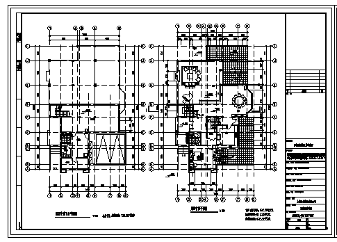 某市单层带半地下室世茂湖滨花园别墅建筑施工cad图，共六张-图二