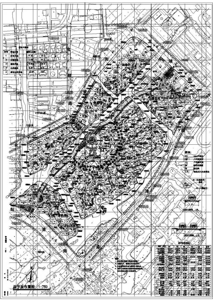 淮南市幸福花园小区总平面规划设计CAD图纸（占地14万平米）_图1