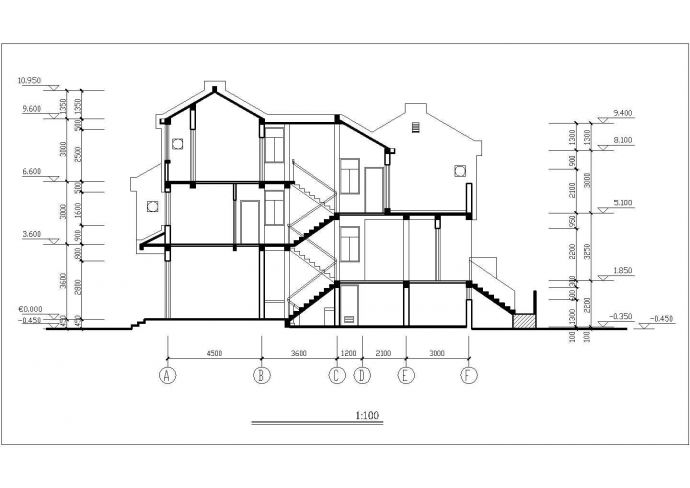 230平米左右3层砖混结构独栋别墅建筑设计CAD图纸（2套方案）_图1