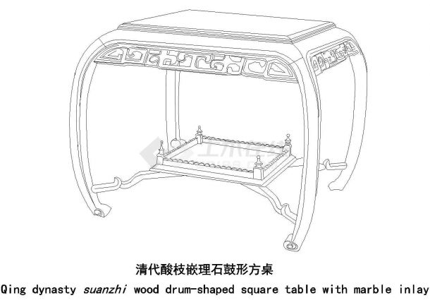 经典45款明清中式古典家具桌类设计图（标注详细，种类全）-图二