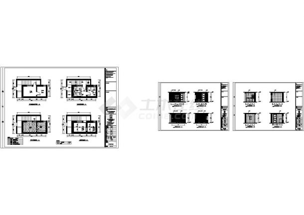三层别墅室内装修CAD施工图-图二
