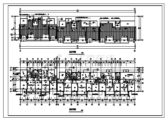 扬州某五层带阁楼住宅建筑施工cad图(带车库设计图，共九张)-图一
