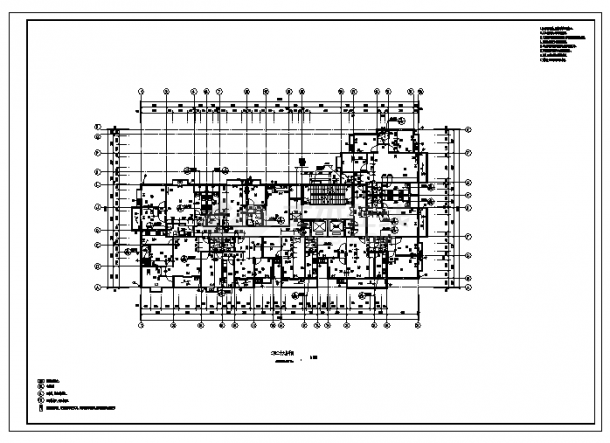 1万平方米二十六层住宅楼建筑施工cad图，共十四张-图一