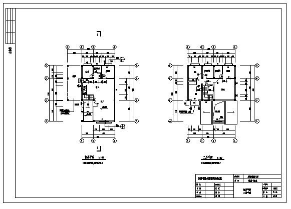 某市三层远景园一期A型住宅建筑施工cad图，共六张_图1