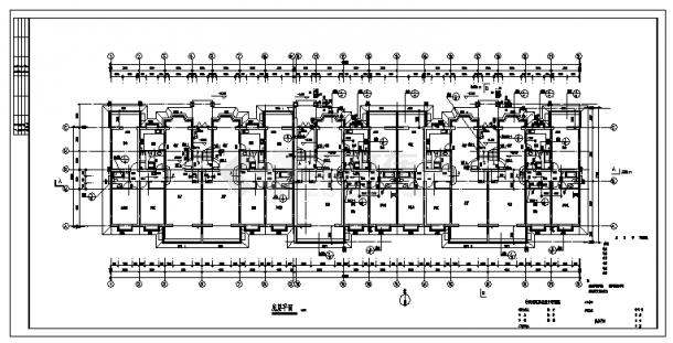 六层住宅楼全套建筑施工cad图，共十一张-图一