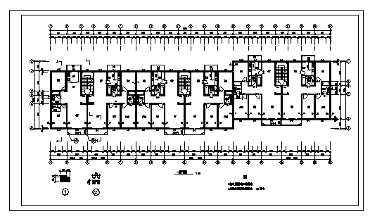 某市六层家园住宅楼建筑施工cad图，共十三张_图1