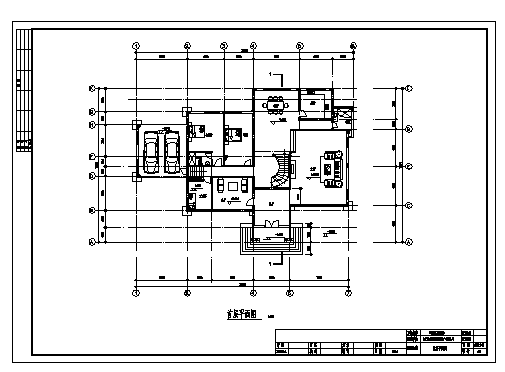 某市三层玉圭园G型别墅建筑施工cad图，共七张_图1