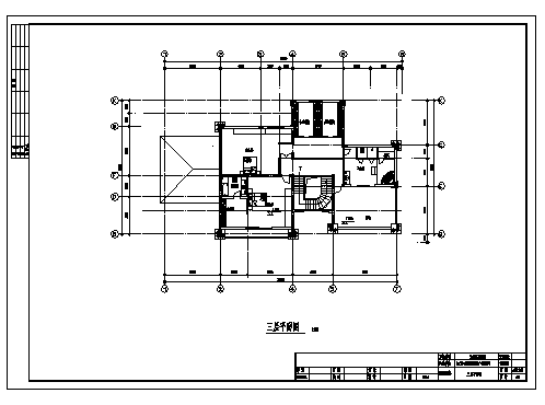 某市三层玉圭园G型别墅建筑施工cad图，共七张-图二