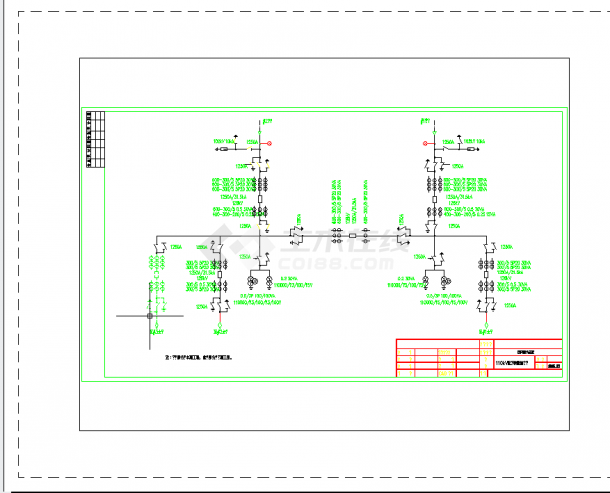 110KV变电站室内配电装置图纸(共6张)-图二