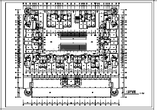 6层带地下室商住综合楼建筑施工cad图，共十二张-图二