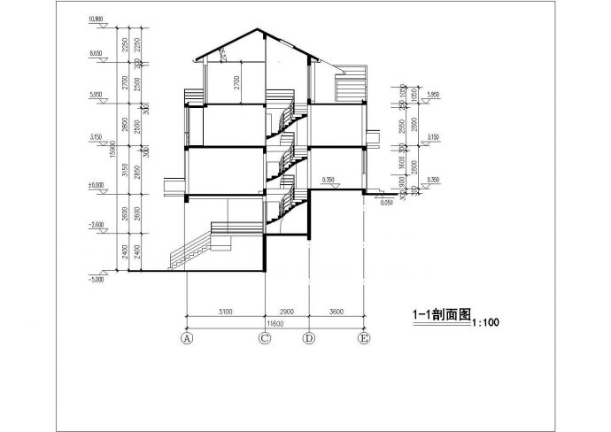 上海某工厂1150平米3层混合结构单身公寓楼建筑设计CAD图纸_图1