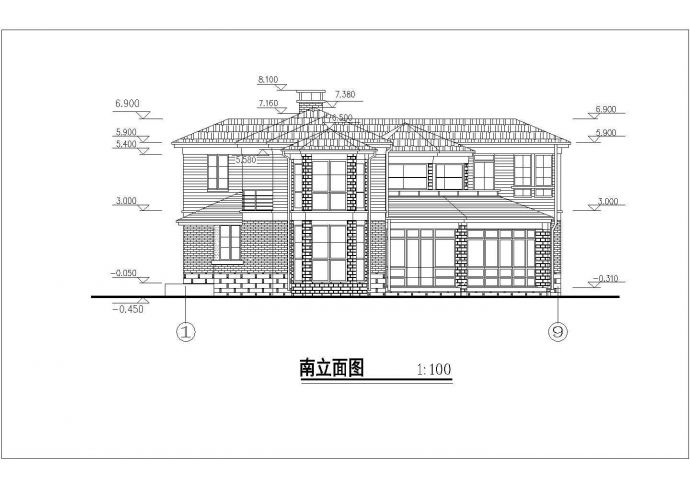 某2层小别墅CAD建施图_图1