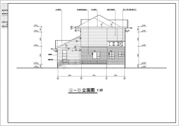 现代风格多层别墅建筑方案图纸-图二