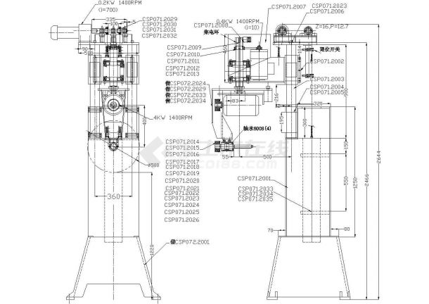 某标准型自动抛光机设备生产完整设计施工CAD图纸-图一