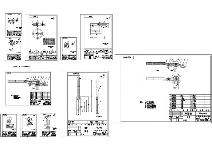某标准型手动弯管机全套生产完整设计施工CAD图纸_图1
