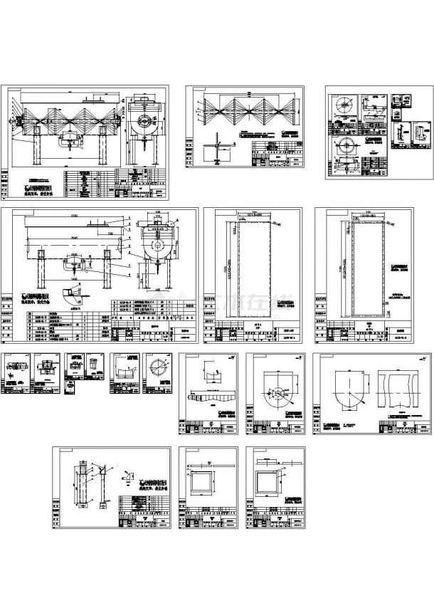 某标准型螺带搅拌机全套生产完整设计施工CAD图纸-图二