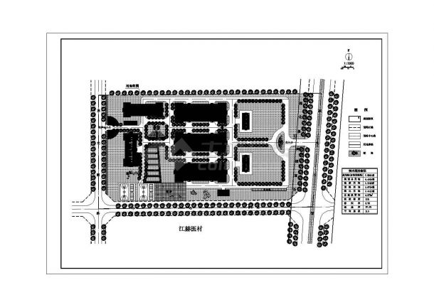 某地区大型工厂绿化及景观规划CAD设计施工完整图纸-图二