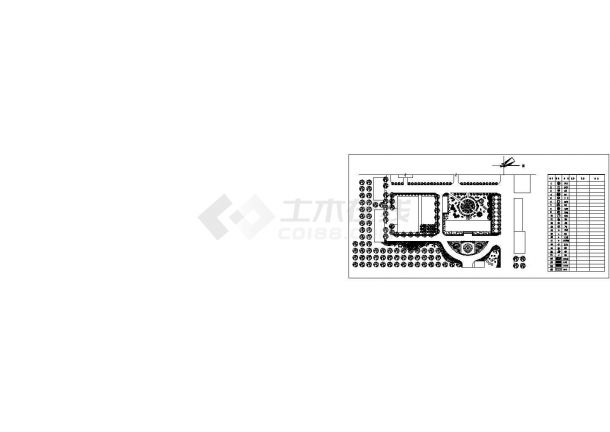 某地区大型厂区绿化景观平面CAD设计施工完整图纸-图一