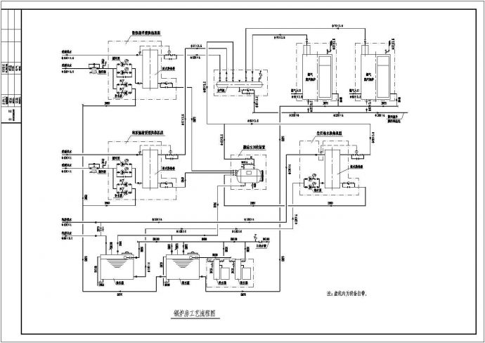 某燃气锅炉房系统CAD图_图1