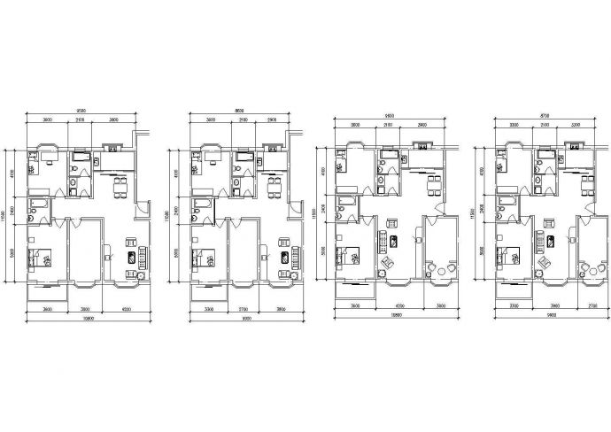 湖州市某新建小区70-130平米热门的平米户型设计CAD图纸（45张）_图1