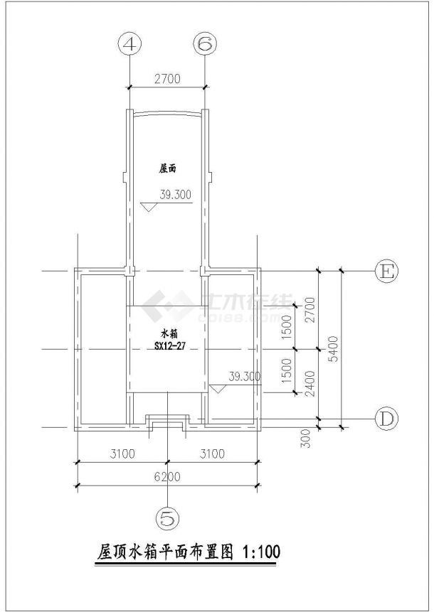 南京某小区12层住宅楼全套平面设计CAD图纸（1梯2户/每户120平米）-图一
